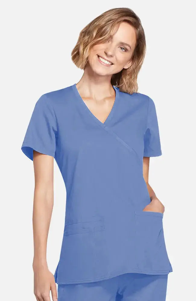 Cherokee Original Women's Mock Wrap Scrub Top WW650Â Simply Scrubs Australia