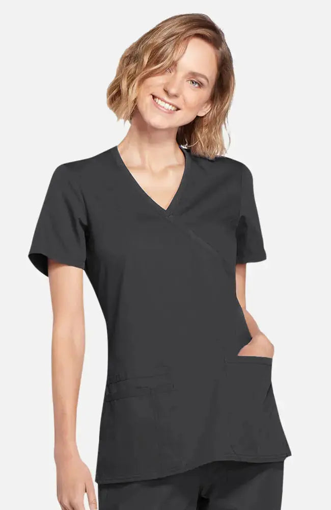 Cherokee Original Women's Mock Wrap Scrub Top WW650Â Simply Scrubs Australia