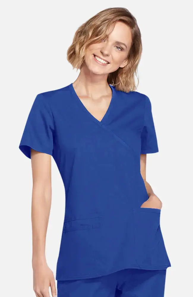 Cherokee Original Women's Mock Wrap Scrub Top WW650Â Simply Scrubs Australia