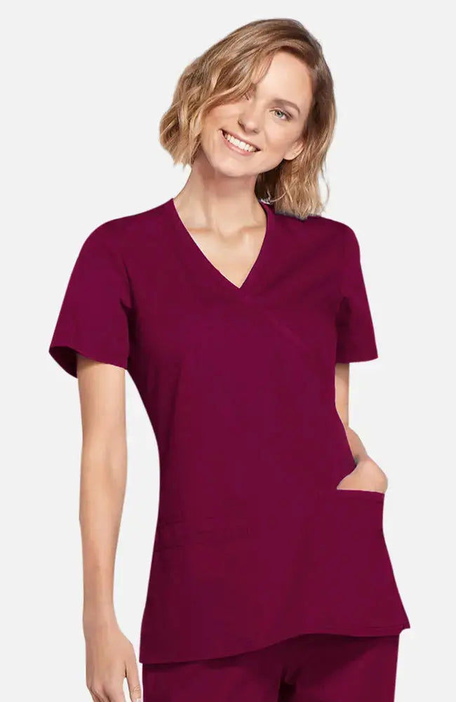 Cherokee Original Women's Mock Wrap Scrub Top WW650Â Simply Scrubs Australia