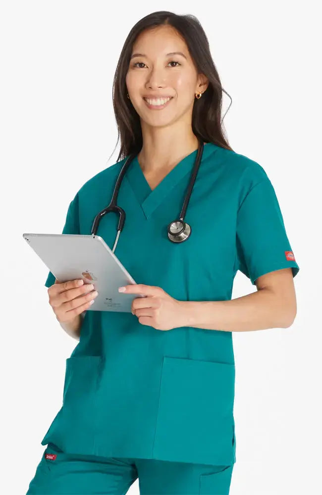 Dickies EDS Signature Women's V-Neck Scrub Top 86706Â Simply Scrubs Australia