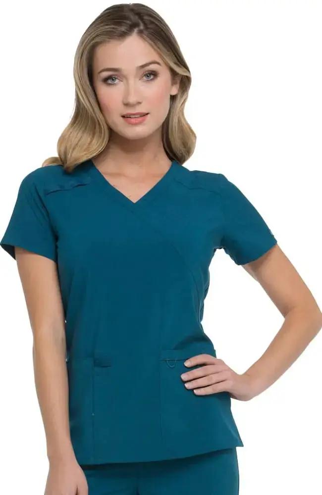 Dickies EDS Essentials Women's Mock Wrap Scrub Top DK625 Simply Scrubs Australia