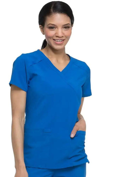 Dickies EDS Essentials Women's Mock Wrap Scrub Top DK625 Simply Scrubs Australia