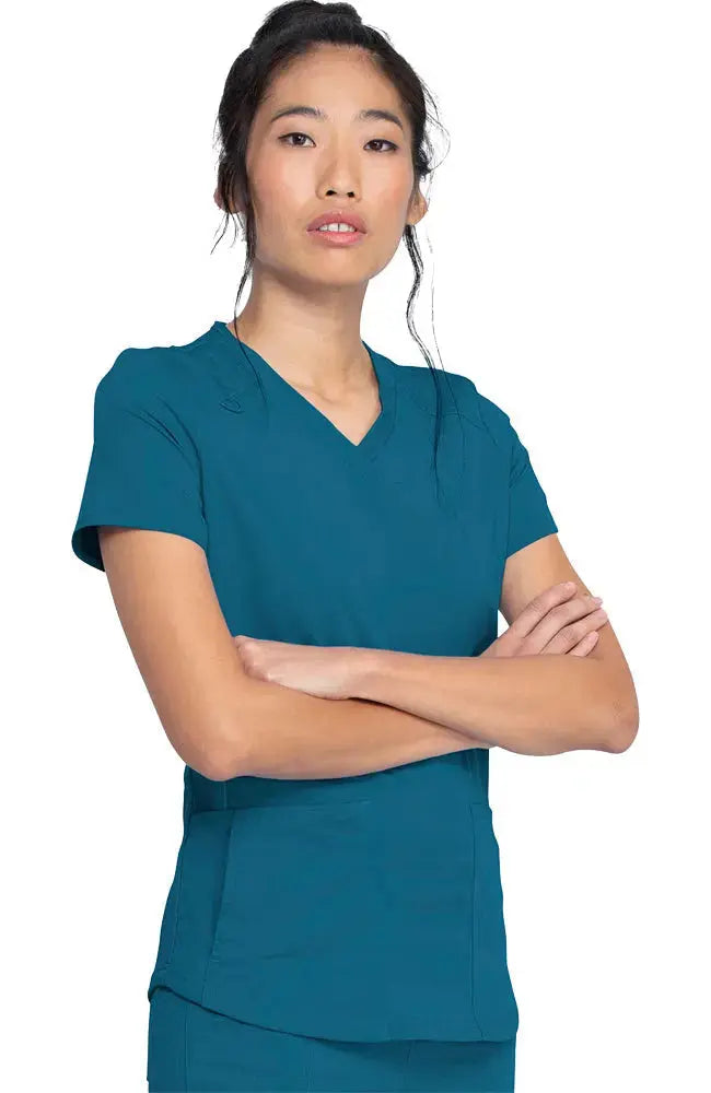 Dickies Balance Women's Knitted Panel Scrub Top DK875Â Simply Scrubs Australia