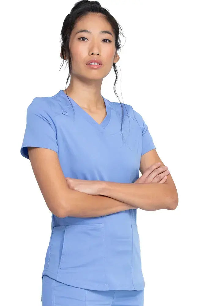 Dickies Balance Women's Knitted Panel Scrub Top DK875Â Simply Scrubs Australia