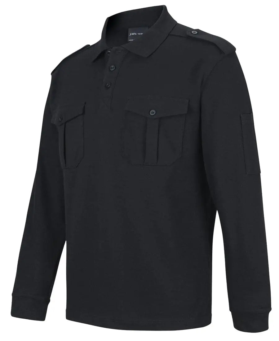 Jb's Long Sleeve Epaulette Polo Shirt 210EL - City Workwear