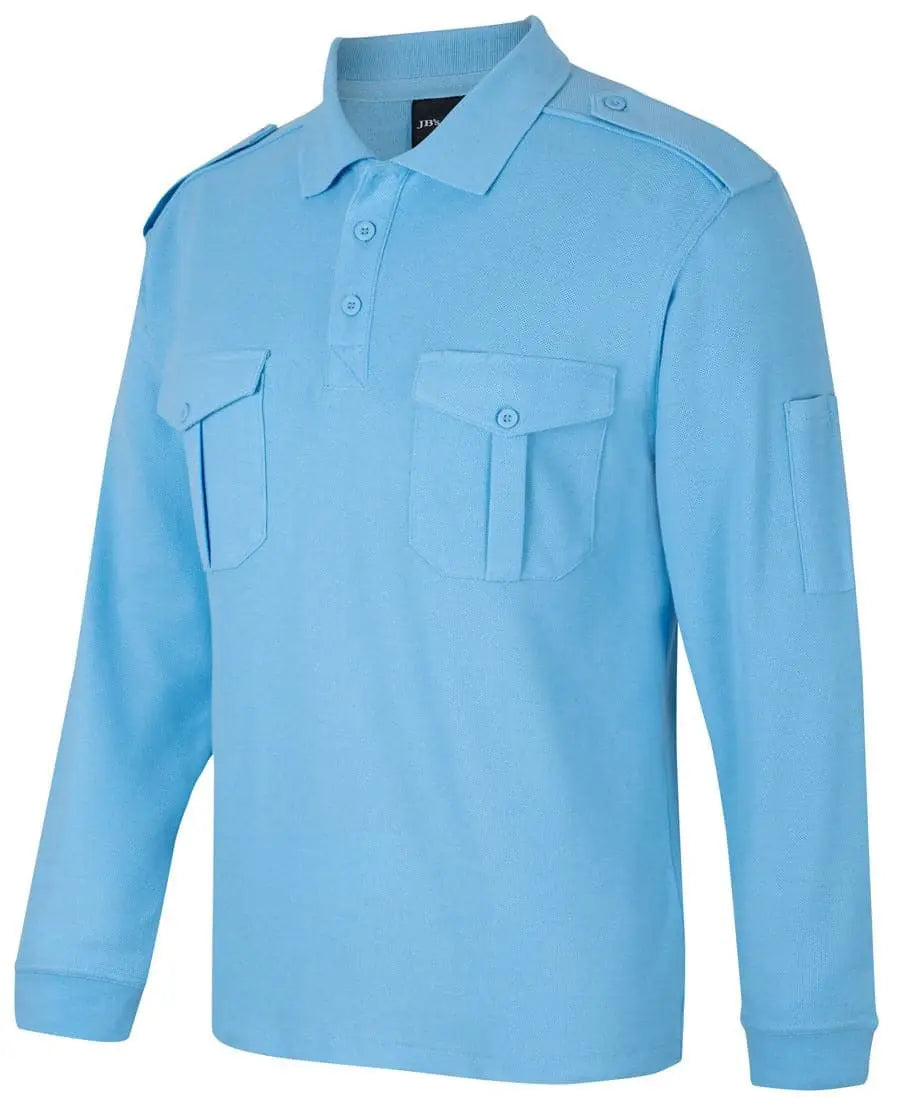 Jb's Long Sleeve Epaulette Polo Shirt 210EL - City Workwear