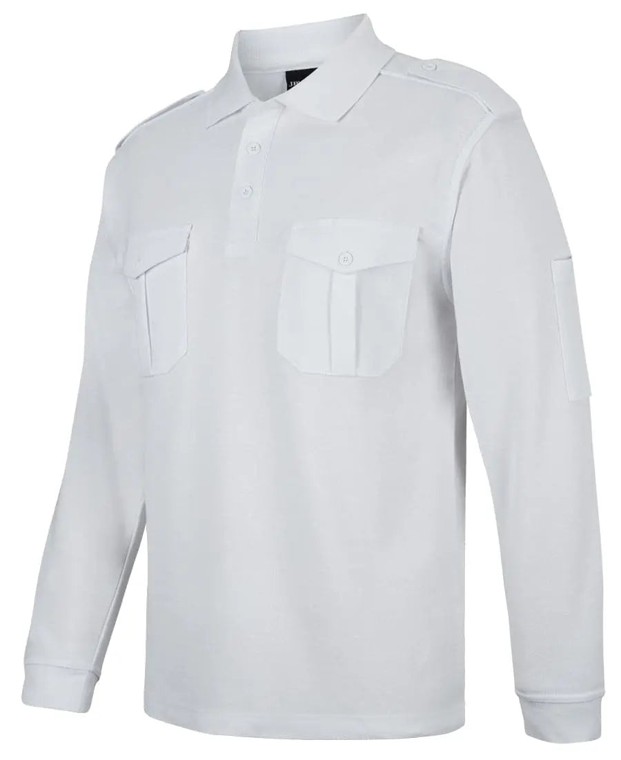 Jb's Long Sleeve Epaulette Polo Shirt 210EL - City Workwear
