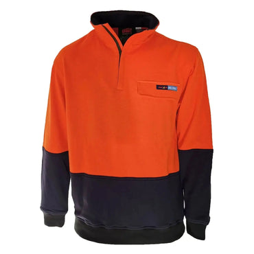 Hivis 1/2 Zip Fr & Hrc2 Jumper - 3423 Metro Workwear.