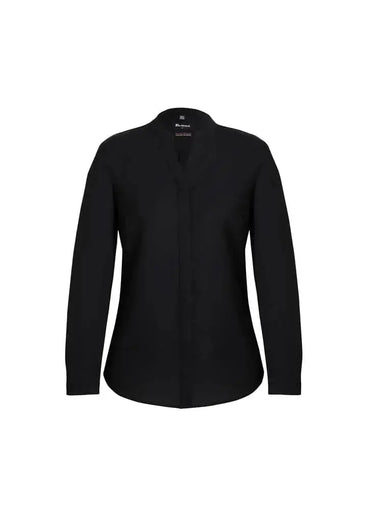 Biz Corporates Juliette Womens Plain Blouse 44210 Corporate Wear Biz Corporates 4 Black