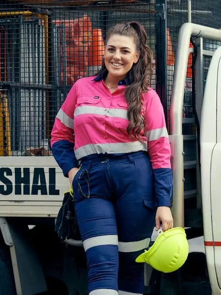 Bisley Workwear Women's 3m Taped Cool Lightweight Hi Vis Shirt BL6896 - City Workwear