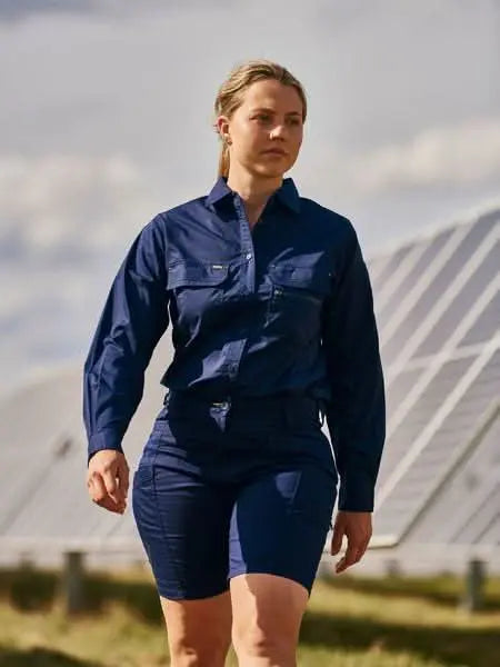 Bisley Women's X Airflow Stretch Ripstop Work Shirt BL6490 - City Workwear