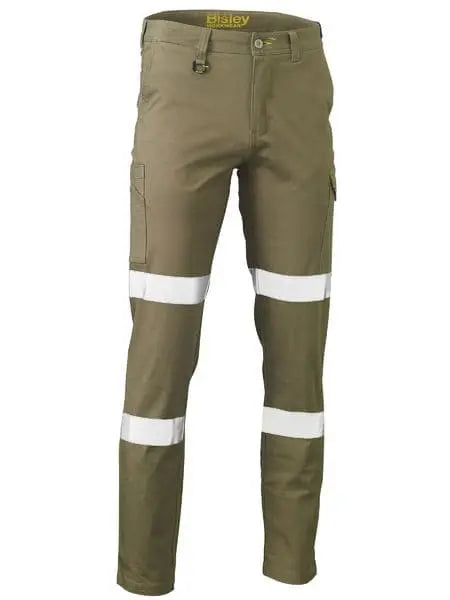 Bisley Taped Biomotion Stretch Cotton Drill Pants BPC6008T - City Workwear