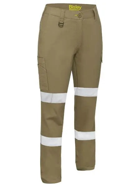 Bisley Women's Stretch Taped Cotton Cargo Work Pants BPLC6008T - City Workwear