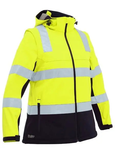 Bisley Taped Women's Hi Vis 3 in 1 Softshell Jacket BJL6078T - City Workwear