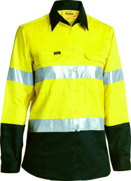 Bisley Workwear Women's 3m Taped Cool Lightweight Hi Vis Shirt BL6896 - City Workwear