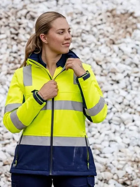 Bisley Taped Women's Hi Vis Water Repellent Fleece Hoodie BKL6571T - City Workwear