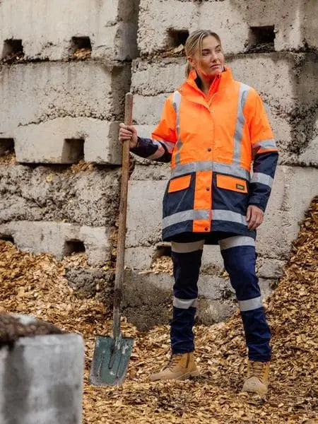 Bisley Taped Women's Hi Vis 5 in 1 Rain Jacket BKL6975 - City Workwear