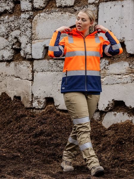 Bisley Taped Women's Hi Vis 3 in 1 Softshell Jacket BJL6078T - City Workwear