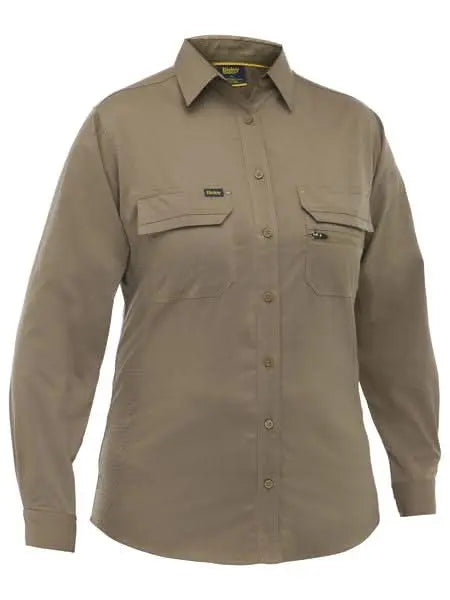 Bisley Women's X Airflow Stretch Ripstop Work Shirt BL6490 - City Workwear