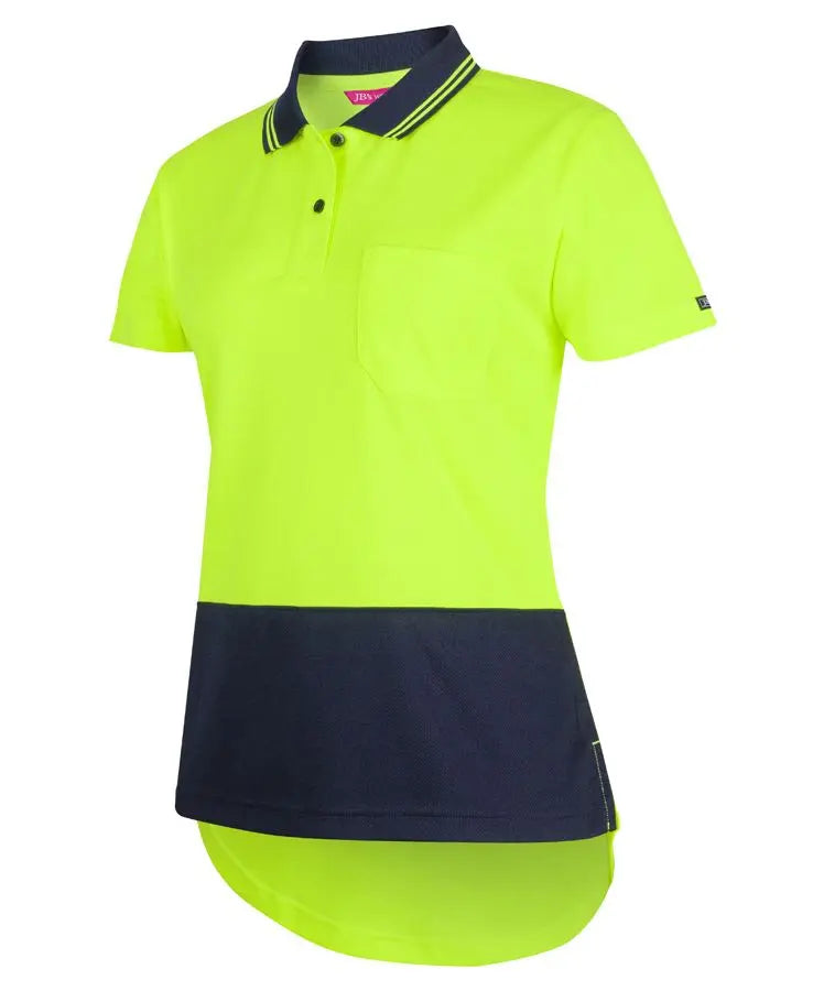 JB's Women's Hi-Vis Drop Tail Polo Shirt 6HDS1 - City Workwear