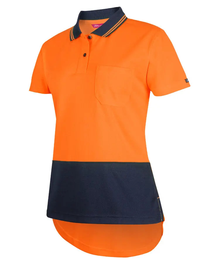 JB's Women's Hi-Vis Drop Tail Polo Shirt 6HDS1 - City Workwear
