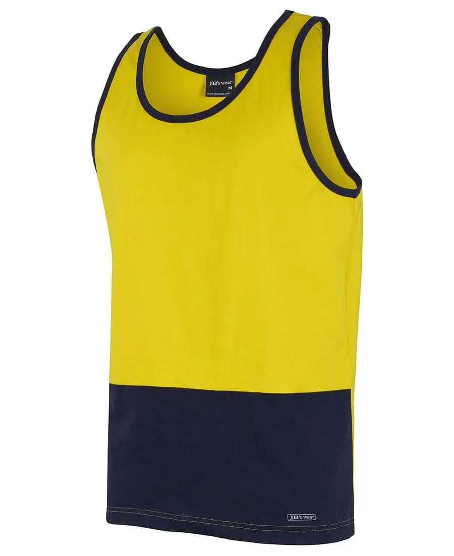 JB'S Hi-Vis Traditional Cotton Singlet 6HTCS - City Workwear