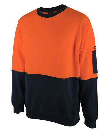 JB'S Hi-Vis 310 Cotton Crew Neck Sweater 6HVCM Jb's Wear