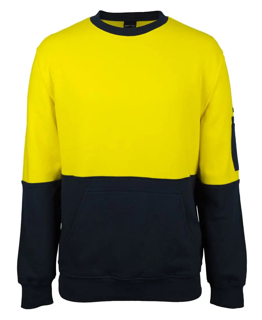 JB'S Hi-Vis 310 Cotton Crew Neck Sweater 6HVCM - City Workwear
