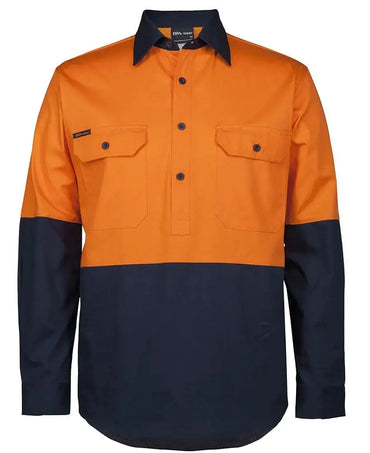 JB's Hi Vis Closed Front Work Shirt 6HVCS JB'S Wear