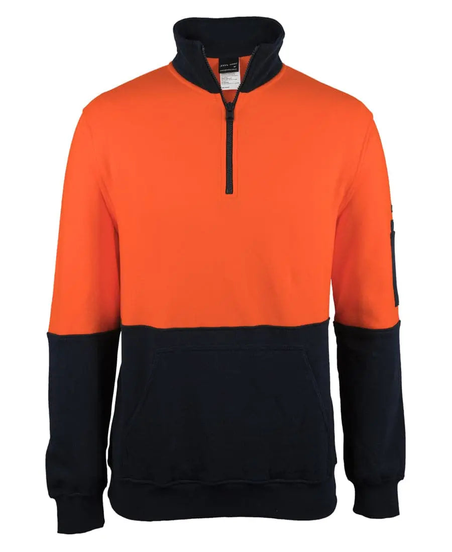 JB'S Hi-Vis 310 Cotton 1/2 Zip Fleece 6HVFM - City Workwear