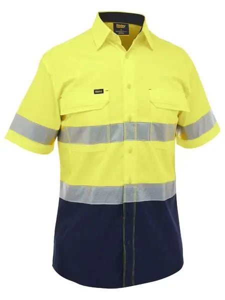 Bisley Women's X Airflow Taped Hi Vis Ripstop Work Shirt BS1491T - City Workwear