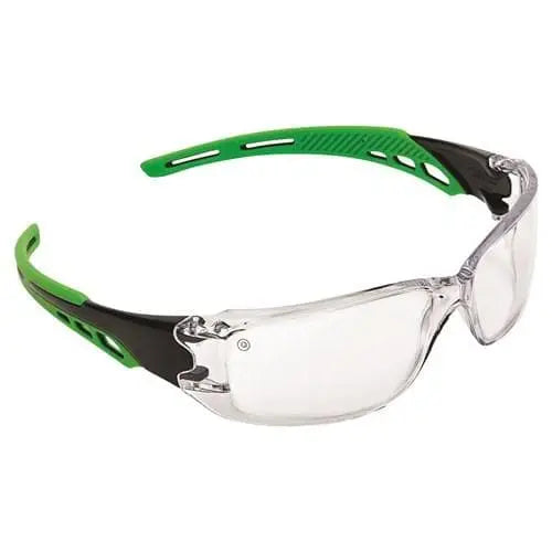 Pro Choice Cirrus - Clear Polycarbonate Frame With Soft Green Arms X12 - 9180 - City Workwear