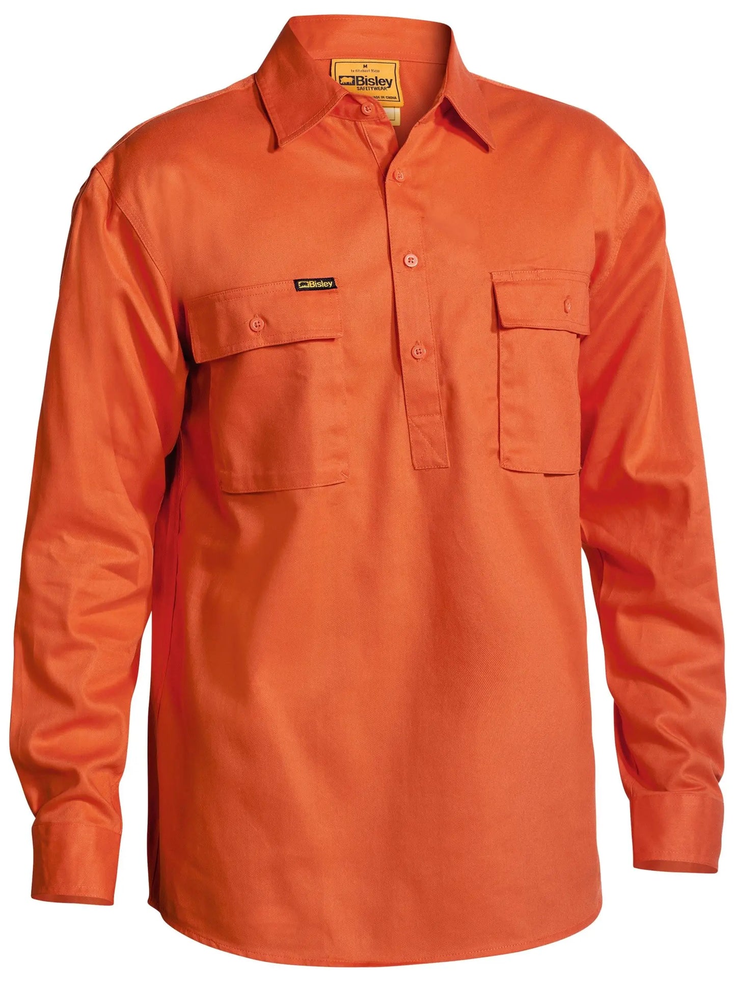 Bisley Workwear Closed Front Cotton Drill Long Sleeve Shirt BSC6433