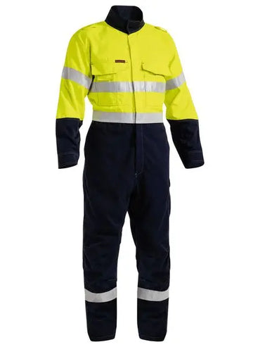 Bisley Workwear Tencate Tecasafe® Plus Taped Two Tone Hi Vis Engineered Fr Vented Coverall BC8086T