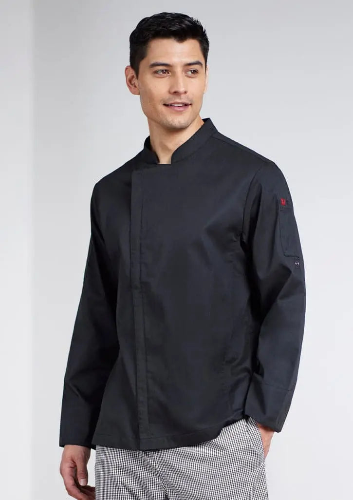 Biz Collection Men's Alfresco Long Sleeve Chef Jacket CH330ML - City Workwear
