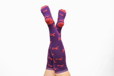Softies Women's Fashion Pink Breast Cancer Ribbon Nursing Socks PBCS01 - City Workwear