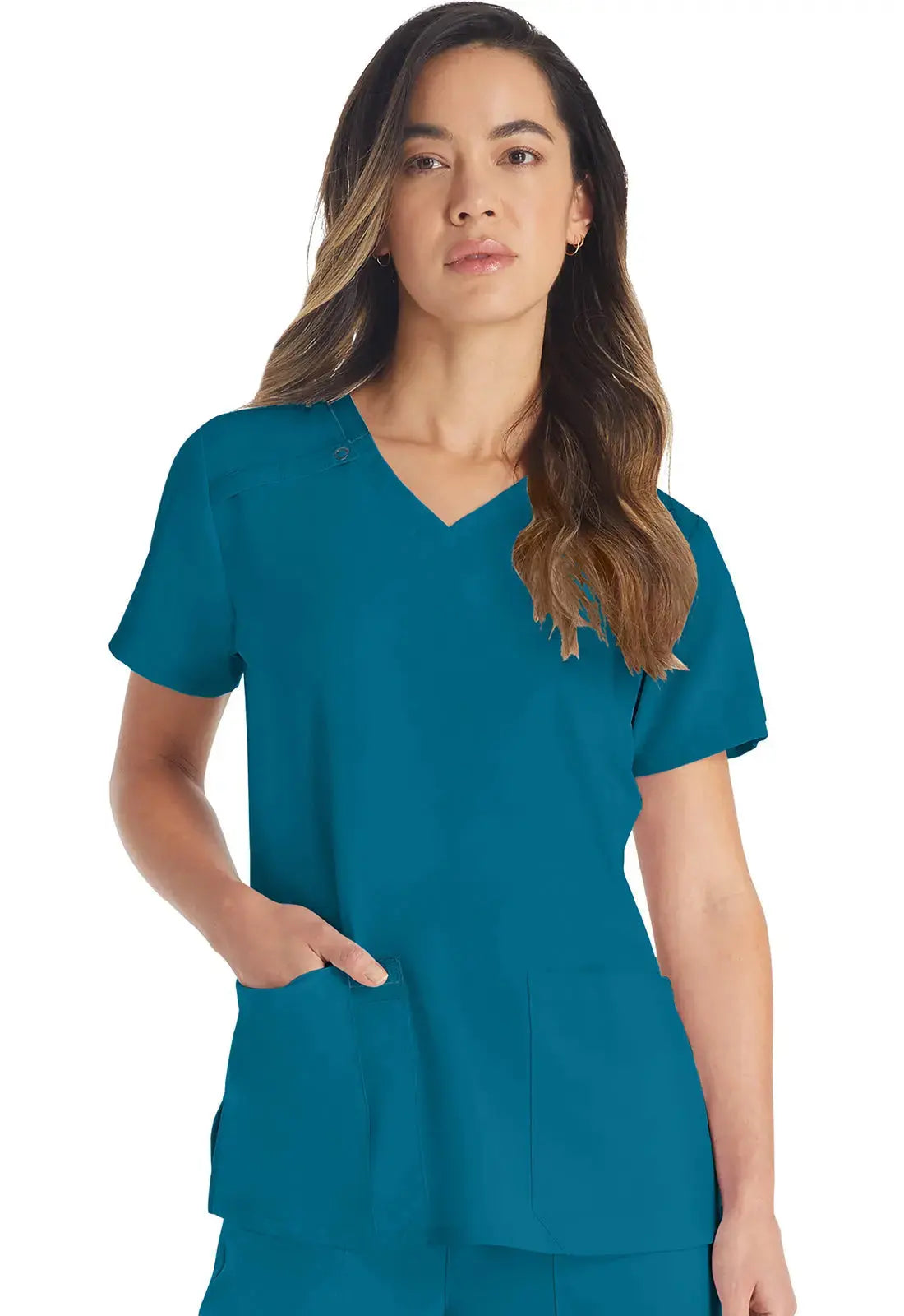 Dickies EDS Essentials Women's V-Neck Scrub Top DK615Â Simply Scrubs Australia