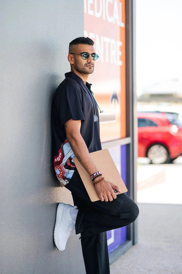 Pilbara Indigenous Men's Corporate Polo Shirt P01MS Simply Scrubs Australia