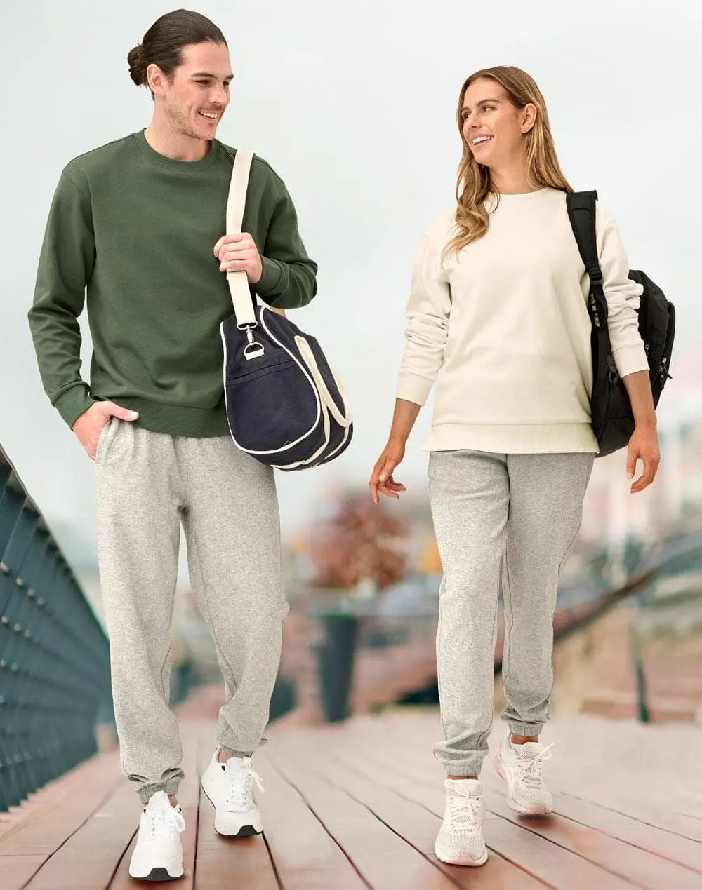 Unisex Air-layered CVC Crew Nech Sweater FL05 - City Workwear