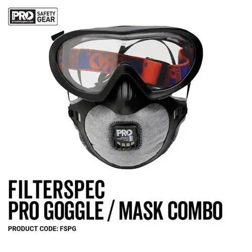 Pro Choice Filterspec Pro Goggle & Mask Combo - P2+v+c X 3 Masks - FSPG - City Workwear