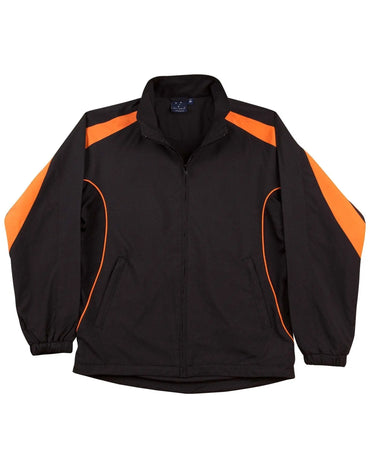 Legend Adults Warm Up Jacket JK53 Casual Wear Winning Spirit XS Black/Orange