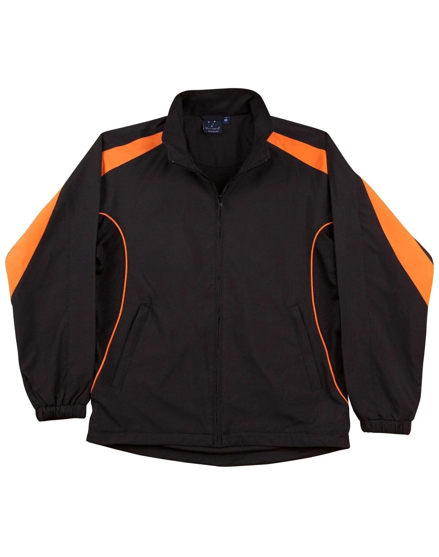 Legend Kids Warm Up Jacket JK53K Casual Wear Winning Spirit 6K Black/Orange