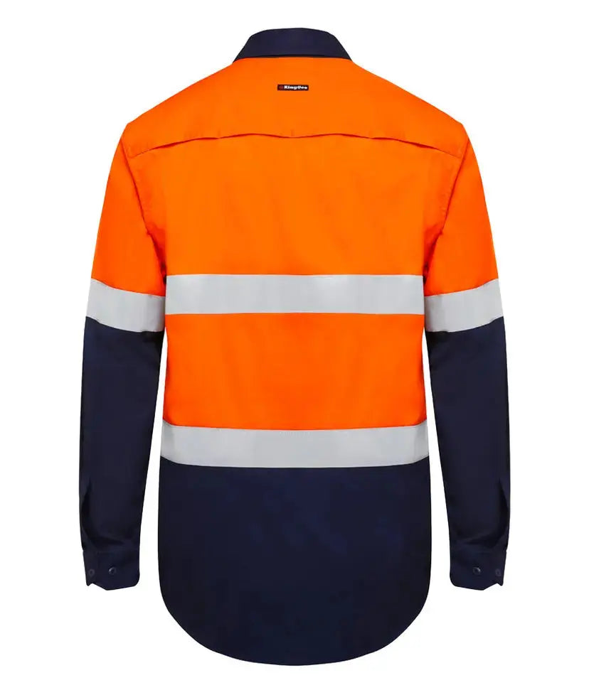 KingGee Men's Vented Spliced Drill Taped Shirt K54025 Metro Workwear