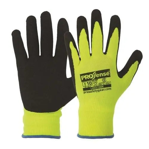 Pro Choice Black Latex Foam On Hi Vis Yellow Nylon Liner X12 - LFN PPE Pro Choice 7