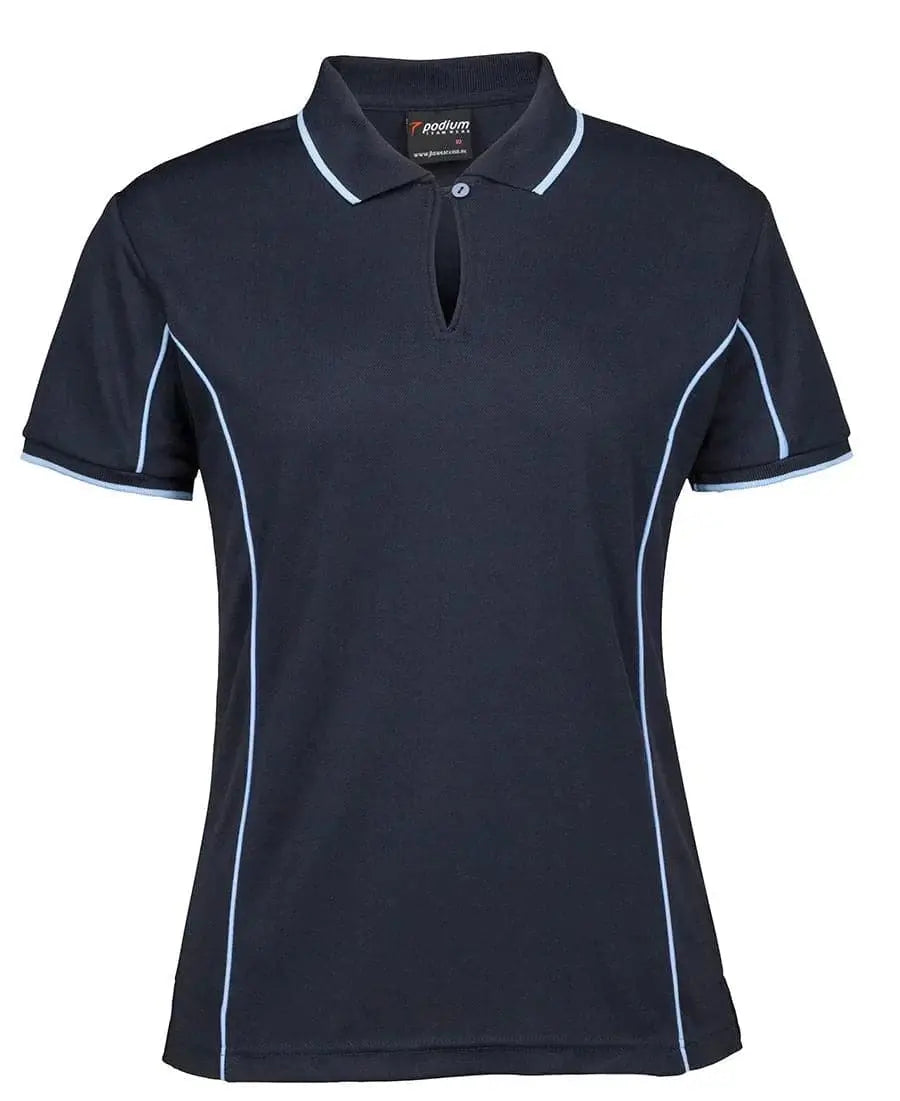 JB'S Wear Women’s Piping Work Polo 7LPI Casual Wear Jb's Wear Navy/Lt Blue 8