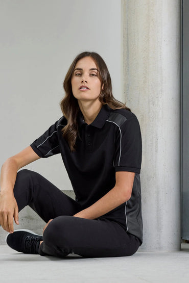 Biz Collection Unisex Grid Moto Polo Shirt P413US - City Workwear