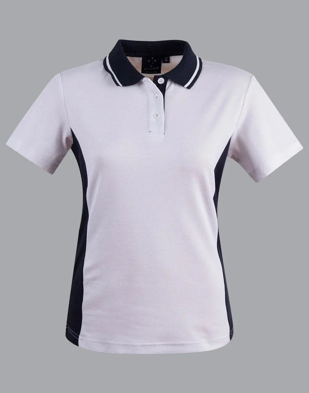 Teammate Polo Shirt Ladies PS74 Casual Wear Winning Spirit 8 White/Navy