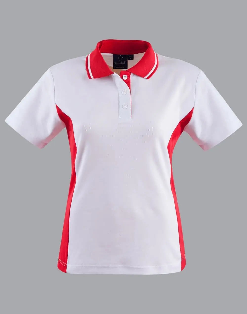 Teammate Polo Shirt Ladies PS74 Casual Wear Winning Spirit 8 White/Red