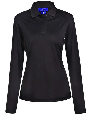 Ladies Bamboo Charcoal Eco Fabric Long Sleeve Polo PS90 - City Workwear